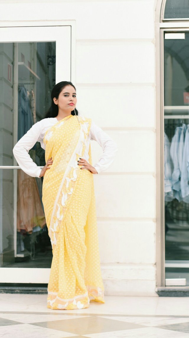 Hallo Trolley Maan How to wear a Saree with shirt – Asma Khan